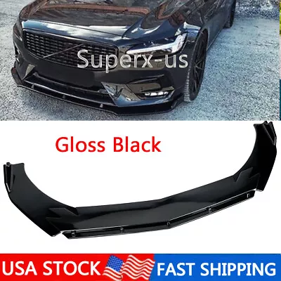 For Volvo S40 S60 S70 S80 Front Bumper Lip Spoiler Splitter Body Kit Gloss Black • $55.95