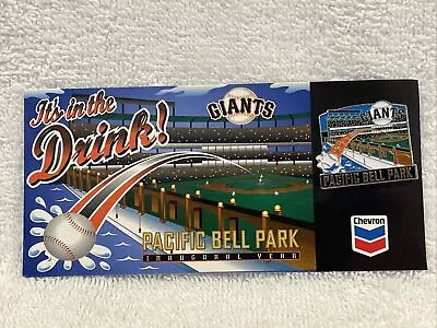 2000 San Francisco Giants It's In The Drink Pac Bell Park SGA Lapel Pin & Card!! • $9.99