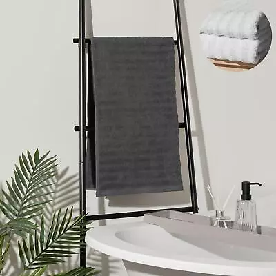 Large 100% Cotton Towel Jumbo Bath Sheet Bale Ribbed 500 GSM Bathroom Set Luxury • £6.49