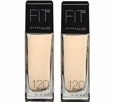 2 Pack Maybelline Fit Me Dewy+Smooth Liquid Foundation 120 Classic Ivory SPF 18 • $18.99