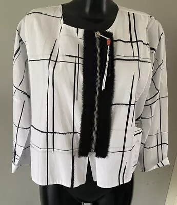 Crea Concept Cotton Short Top/Jacket Style - 40 (UK12) White/Black • £75