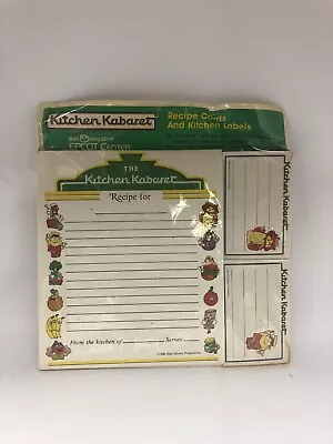 Disney Epcot Center Vintage 1983 Kitchen Kabaret Recipe Cards Kitchen Label • $129.99