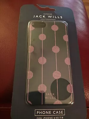 Jack Wills IPhone 6/6S/7/8 Pink & Navy Phone Case • £10