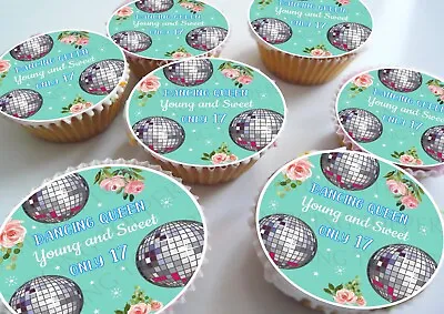 £5 • Buy Dancing Queen Personalised Edible Cupcake Toppers