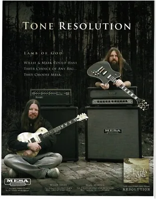 2012 MESA BOOGIE Amp Amplifier WILLIE ADLER MARK MORTON Lamb Of God Magazine Ad  • $8.95