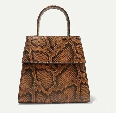 BY FAR Monet Snake Effect Leather Tote Bag • $399.99