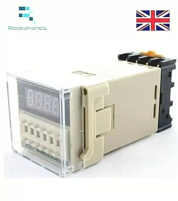 Relay Timer 12V 24V 240V Time Delay DH48S-S With Socket Base Repeat Cycle • £18.99