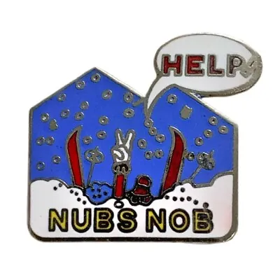 Vintage Nub's Nob Ski Resort Michigan Help Travel Souvenir Pin • $17.99