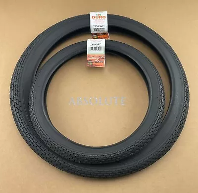 Black Vintage Schwinn Style Brick 16 X 1.75 S2 Tire W/ 20 X 2.125 S2 Brick Tire. • $59.79