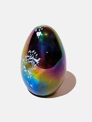 Iridescent MT ST HELENS ASH Egg Paperweight – Signed MSH 83 • $29.95