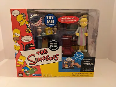 The Simpsons BURNS MANOR Playmates Playset With PAJAMA BURNS • $29.50