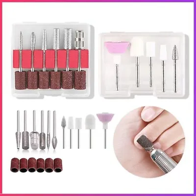 Nail Drill Bits Electric Manicure Machine Cutter Diamond File Gel Polish Kit Set • £5.99