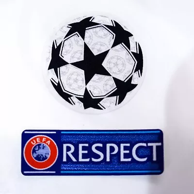 Champions League Patch Badge UEFA Starball Football Respect UCL Sleeve Set • £4.99