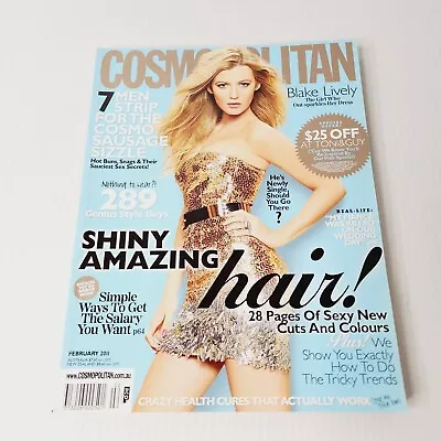 Cosmopolitan Magazine February 2011 Blake Lively Australia • $25