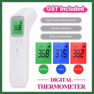 Digital IR Thermometer Forehead Ear Non-contact Infrared Body Temperature Gun AU • $15.49