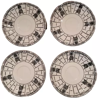 MIKASA - Set Of 4 Parisian Scenes Saucers Susan Steinberg Cafe Chairs Design  • $9.99