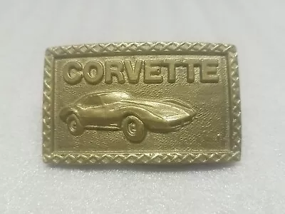 Vintage Chevrolet Corvette Stingray Brass Belt Buckle VTG 1979 C3 Chevy Vette  • $19.99