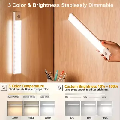 1pc LED Motion Sensor Cabinet Light Under Counter Closet Lighting Wireless Mag • $8.96