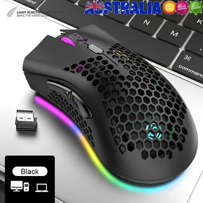$25.99 • Buy 2.4GHz Wireless Lightweight Gaming Mouse RGB Backlit 16000 DPI Mice For PC PS4