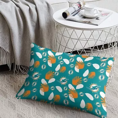 2PCS Miami Dolphins Plush Pillow Cover Home Decoration Pillowcase 8 ×12  • $8.44
