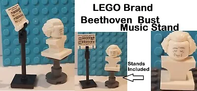 LEGO Beethoven Bust Printed Sheet Music Stand MUPPETS Ralph Classical Dog Piano • $15.59