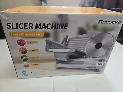 Meat Slicer Anescra 200W Electric Deli Food Slicer 7.5in Blade Black • $65