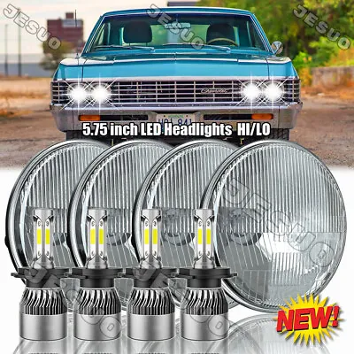 For Chevy Impala El Camino 5.75  5-3/4 LED Headlights Hi/Lo Beam Angle Eyes 4PCS • $123.99