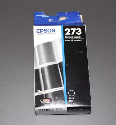 Epson 273 Ink Cartridge T273020 - Black  !!! READ !!!  !!! SEALED!!! NEVER USED! • $8.95