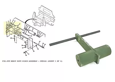 Military HEMTT Series Truck Trailer Winch Shaft Assembly • $79.50