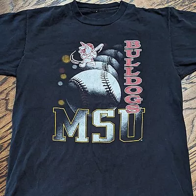 Vtg MSU Bulldogs Baseball SHIRT (21.75x28.75) Mississippi State University Rare • $14.99