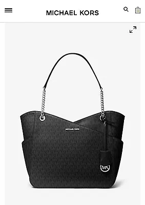 Michael Kors Jet Set Chain Black Signature Tote • $90