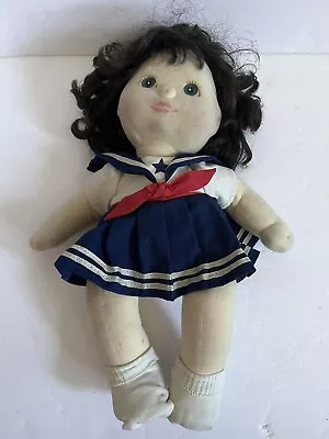 1985 Mattel My Child Doll Brown  Hair Blue Eyes W Blue Sailor Dress And Socks • $54.98
