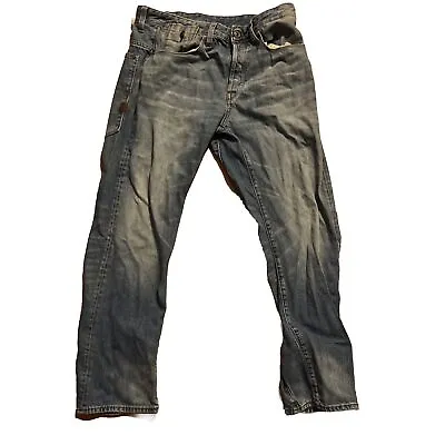 G-Star Raw Denim Type C 3D Straight Blue Jeans Button Fly Men's Size 31 X 30 F • $24.88