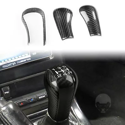 Black Center Console Gear Shift Knob Cover Trim Set For NISSAN GTR R34 R32 R33 • $65.08