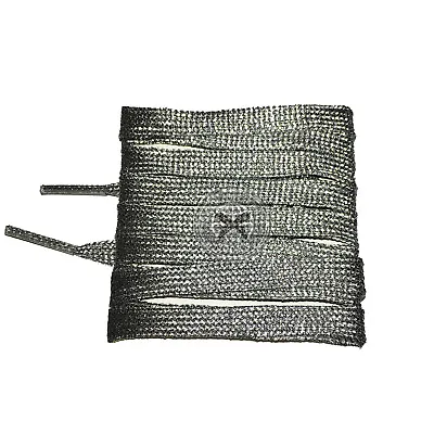 Mr Lacy Smallies - Silver Short Shoelaces (90cm Length | 8mm Width) • £5.49