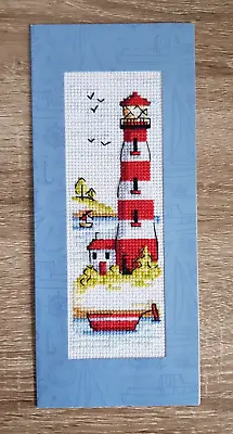 £2 • Buy Handmade Completed Cross Stitch - Bookmark - Lighthouse