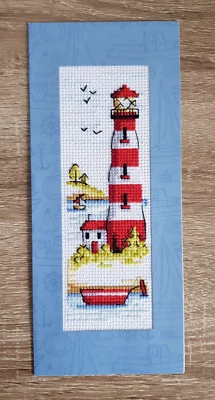 £2 • Buy Handmade Completed Cross Stitch - Bookmark - Lighthouse