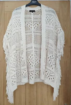 New Ivory Tassel Cocoon Cardigan Size M New Look • £12.99