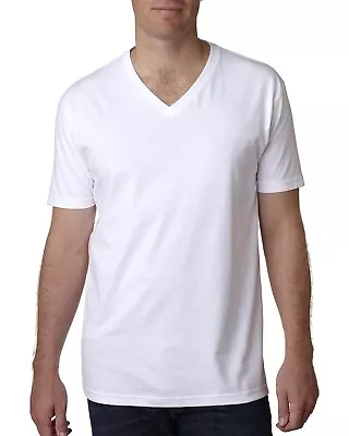 Next Level Men's 4.3 Oz. 100% Cotton V-Neck Short Sleeves T-Shirt N3200 XS-2XL • $10.48