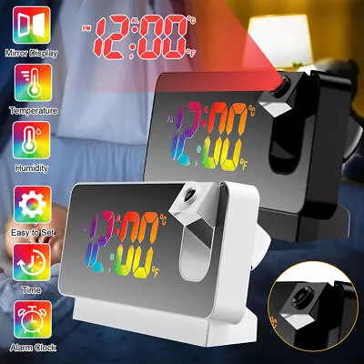 £10.99 • Buy Smart Alarm Clock Digital LED Projector Temperature Time Projection LCD Display