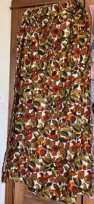 Vintage 1970s Heavy Pinch Pleat Drapes Curtains Doves Birds 2 Panels 64”L FLAW • $44