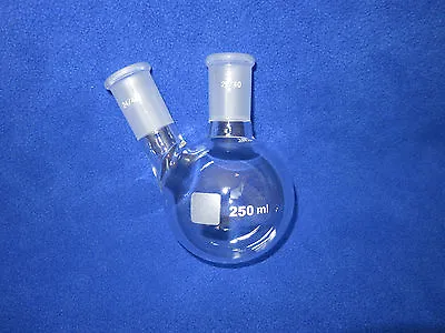 2-NECK ROUND BOTTOM FLASK 24/40 250ML Angled Premium Product • $23.98