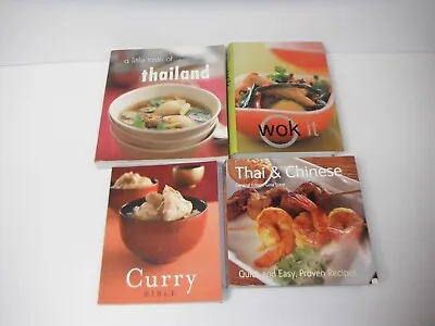 Curry Thailand Wok Chinese Cookbooks X 4 Recipes Cook Thai Authentic Bundle Lot • $39.95