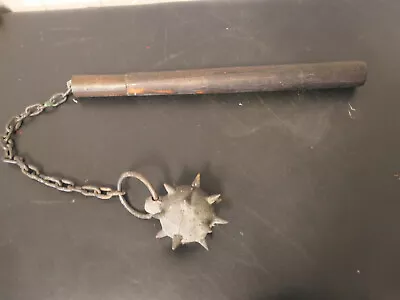 Antique Medieval Flail Morning Star Mace & Chain Pole Weapon Made In Spain #1 • $75