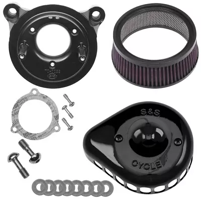 S&S Stealth Mini Teardrop Air Cleaner Kit Gloss Black #170-0438 Harley Davidson • $323.96