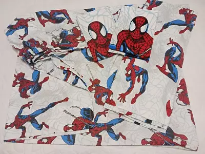 2004 Spiderman Marvel Comics Cotton 4pc. TWIN Sheet Set *Retired* • $19.99