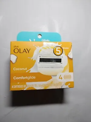 Gillette Venus With Olay Coconut  Comfortglide Womens Razor Blade Refills 4 Ct • $15.47