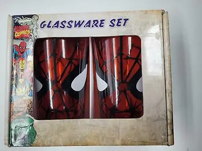 Spiderman  Glassware Set - Collectible Gift Set Of 2 Glasses - 16 Oz. • $29.99