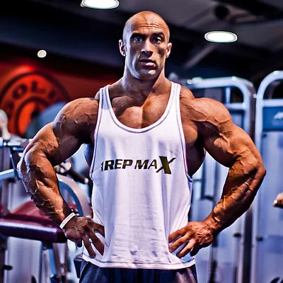 £8.97 • Buy Mens Gym Stringer Vest Top By 1 Rep Max - White