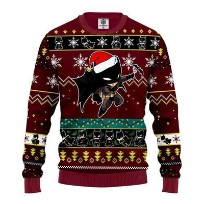 $38.91 • Buy Batman Superhero Santa Flying To Christmas Premium 3D SWEATER Halloween Gift